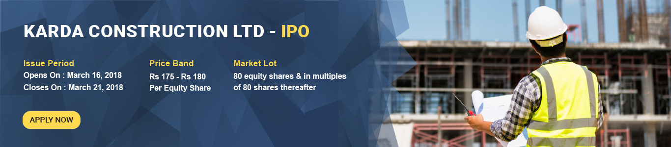 Karda Construction IPO - Banner