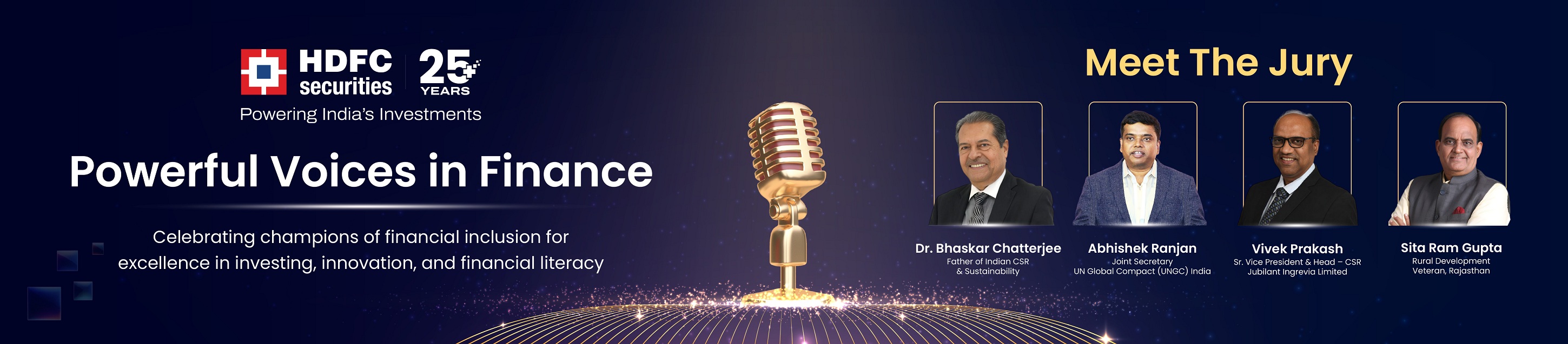 HDFC Securities Powerful Voices in Finance - Top Banner